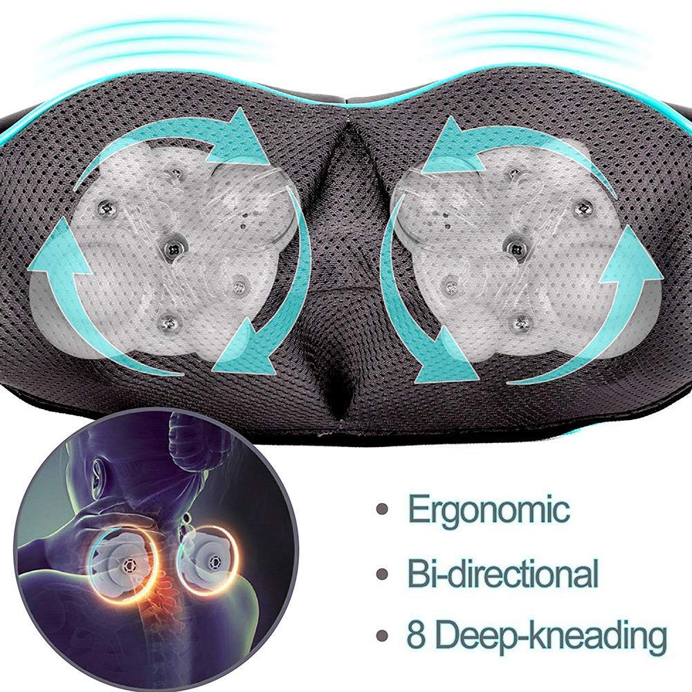 Ισχυρή Συσκευή Μασάζ Shiatsu Songen® 12V για Αντιμετώπιση του Πόνου στο Λαιμού, Αυχένα, Πλάτη με Θερμότητα - Υπέρυθρη Ακτινοβολία